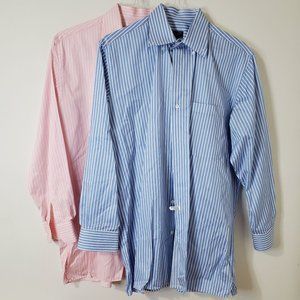 **LOWEST PRICE** Men's Medium Solemare Dress Shirts Set of 2 Pink and Blue